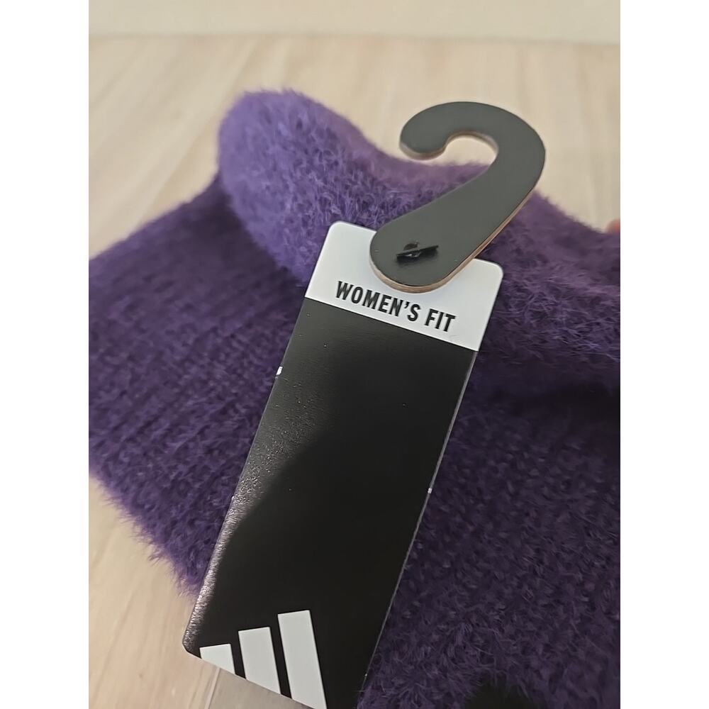 Adidas Womens Lifestyle Non Fold Beanie Nwt Plum Purple - Picture 3 of 9